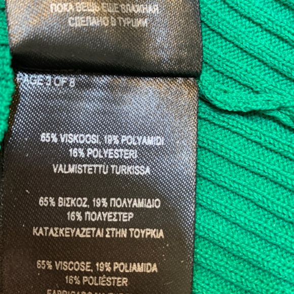 Ted Baker Ribbed Knit Pullover Top Size Small 4-6 Kelly Green Classic - Picture 11 of 11